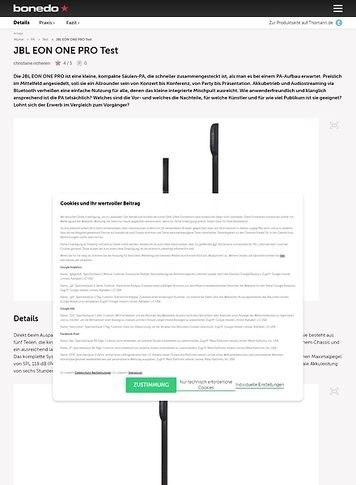 Bonedo.de JBL EON ONE PRO Bonedo.de JBL EON ONE PRO