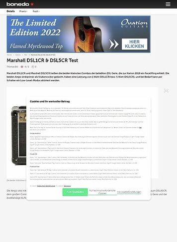 Bonedo.de Marshall DSL1CR & DSL5CR Bonedo.de Marshall DSL1CR & DSL5CR