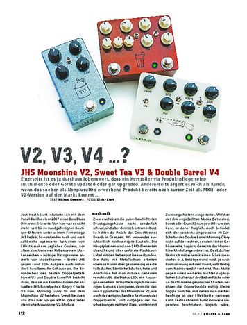 Gitarre & Bass JHS Moonshine V2, Sweet Tea V3 & Double Barrel V4 Gitarre & Bass JHS Moonshine V2, Sweet Tea V3 & Double Barrel V4