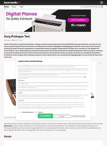 Bonedo.de Korg Prologue Bonedo.de Korg Prologue