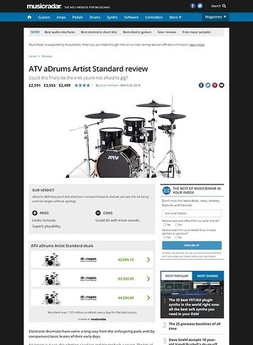 MusicRadar.com ATV aDrums Artist Standard MusicRadar.com ATV aDrums Artist Standard