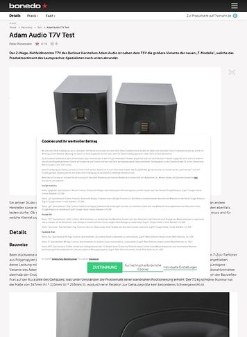 Bonedo.de Adam Audio T7V Bonedo.de Adam Audio T7V