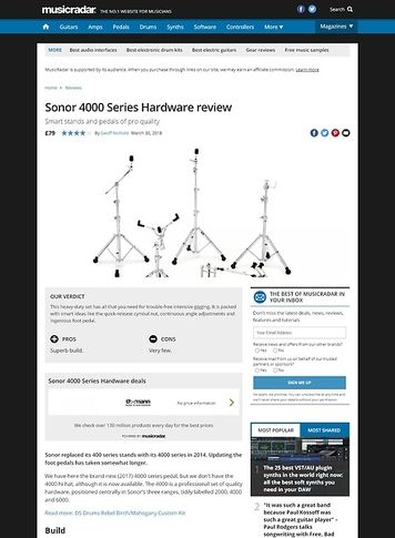 MusicRadar.com Sonor 4000 Series Hardware MusicRadar.com Sonor 4000 Series Hardware