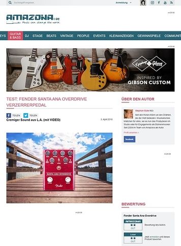 Amazona.de Test: Fender Santa Ana Overdrive Amazona.de Test: Fender Santa Ana Overdrive