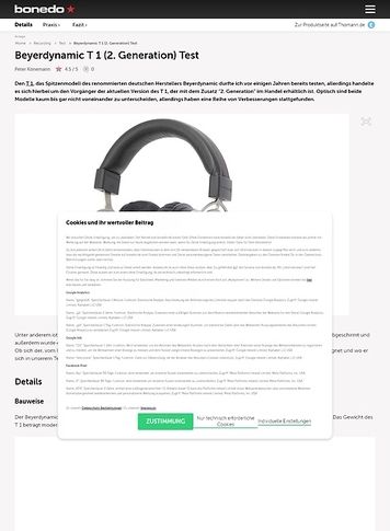 Bonedo.de Beyerdynamic T 1 (2. Generation) Bonedo.de Beyerdynamic T 1 (2. Generation)