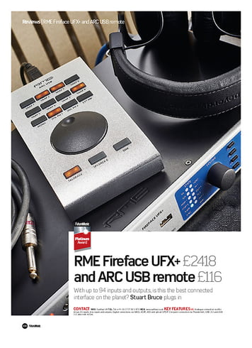 Future Music RME FireFace UFX+ and ARC USB Remote Future Music RME FireFace UFX+ and ARC USB Remote