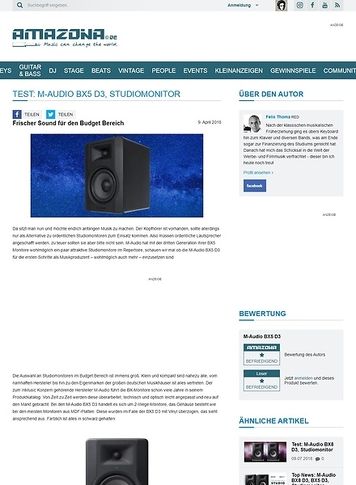Amazona.de M-Audio BX5 D3 Amazona.de M-Audio BX5 D3