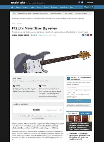 MusicRadar.com PRS John Mayer Silver Sky MusicRadar.com PRS John Mayer Silver Sky