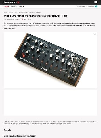 Bonedo.de Moog Drummer from another Mother (DFAM) Bonedo.de Moog Drummer from another Mother (DFAM)