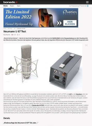 Bonedo.de Neumann U 67 Bonedo.de Neumann U 67