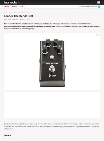 Bonedo.de Fender The Bends Bonedo.de Fender The Bends