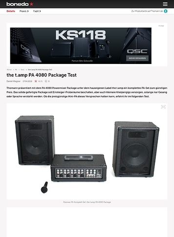 Bonedo.de the t.amp PA 4080 Package Bonedo.de the t.amp PA 4080 Package