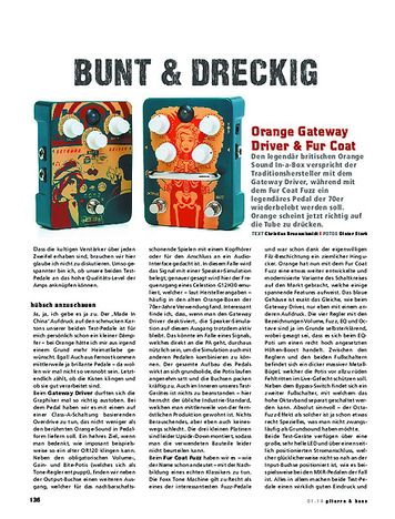 Gitarre & Bass Orange Gateway Driver & Fur Coat Gitarre & Bass Orange Gateway Driver & Fur Coat