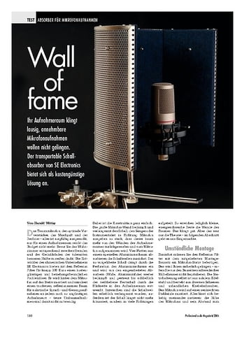 Professional Audio Wall of fame: SE Electronic Reflexion Filter Professional Audio Wall of fame: SE Electronic Reflexion Filter