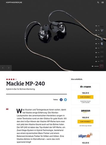 Kopfhoerer.de Mackie MP-240 Kopfhoerer.de Mackie MP-240