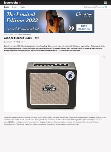 Bonedo.de Mooer Hornet Black Bonedo.de Mooer Hornet Black
