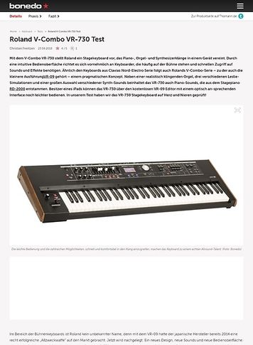 Bonedo.de Roland V-Combo VR-730 Bonedo.de Roland V-Combo VR-730