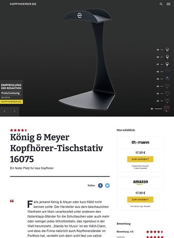 Kopfhoerer.de K&M 16075 Kopfhoerer.de K&M 16075
