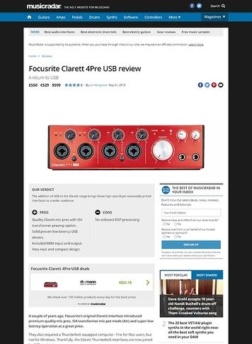 MusicRadar.com Focusrite Clarett 4Pre USB MusicRadar.com Focusrite Clarett 4Pre USB