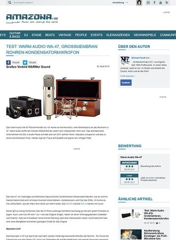 Amazona.de Warm Audio WA-47 Amazona.de Warm Audio WA-47