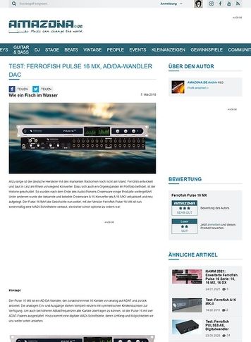 Amazona.de Ferrofish Pulse 16 MX Amazona.de Ferrofish Pulse 16 MX