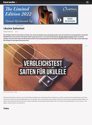 Bonedo.de Ukulele Saitentest Bonedo.de Ukulele Saitentest