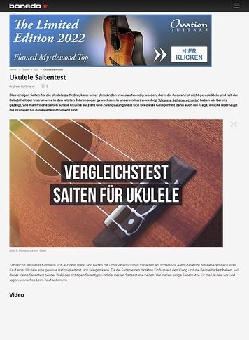Bonedo.de Ukulele Saitentest Bonedo.de Ukulele Saitentest