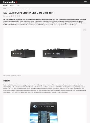 Bonedo.de DAP-Audio Core Scratch und Core Club Bonedo.de DAP-Audio Core Scratch und Core Club