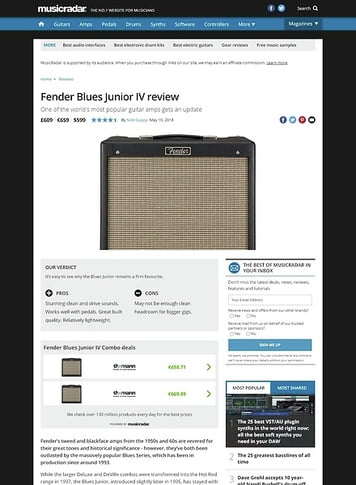 MusicRadar.com Fender Blues Junior IV MusicRadar.com Fender Blues Junior IV