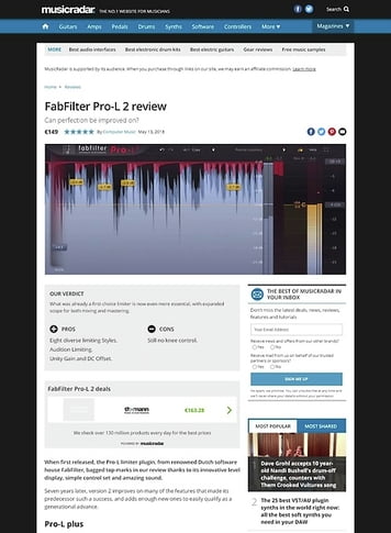 MusicRadar.com FabFilter Pro-L 2 MusicRadar.com FabFilter Pro-L 2