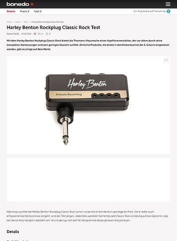 Bonedo.de Harley Benton Rockplug Classic Rock Bonedo.de Harley Benton Rockplug Classic Rock