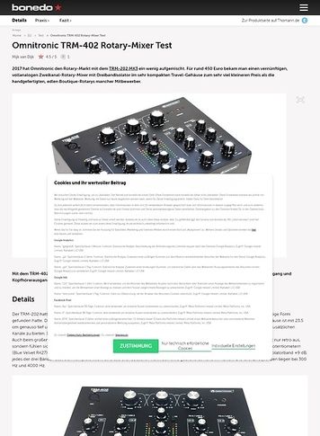 Bonedo.de Omnitronic TRM-402 Rotary-Mixer Bonedo.de Omnitronic TRM-402 Rotary-Mixer