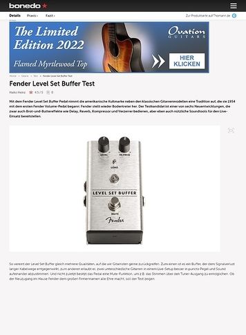 Bonedo.de Fender Level Set Buffer Bonedo.de Fender Level Set Buffer