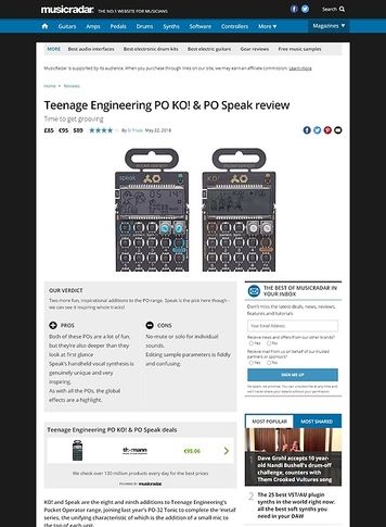 MusicRadar.com Teenage Engineering PO KO! & PO Speak MusicRadar.com Teenage Engineering PO KO! & PO Speak