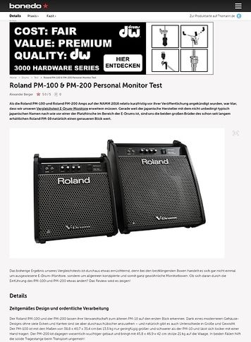 Bonedo.de Roland PM-100 & PM-200 Personal Monitor Bonedo.de Roland PM-100 & PM-200 Personal Monitor
