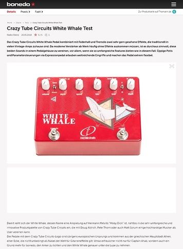 Bonedo.de Crazy Tube Circuits White Whale Bonedo.de Crazy Tube Circuits White Whale