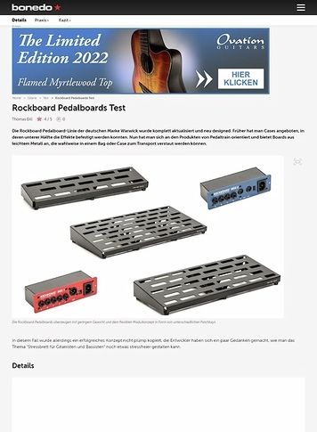 Bonedo.de Rockboard Pedalboards Bonedo.de Rockboard Pedalboards