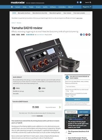 MusicRadar.com Yamaha EAD10 MusicRadar.com Yamaha EAD10