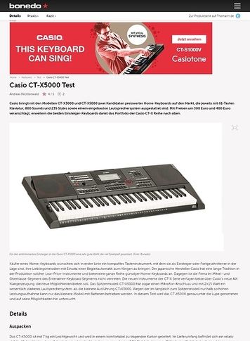 Bonedo.de Casio CT-X5000 Bonedo.de Casio CT-X5000
