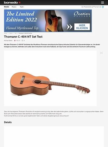 Bonedo.de Thomann C-404 NT Set Bonedo.de Thomann C-404 NT Set