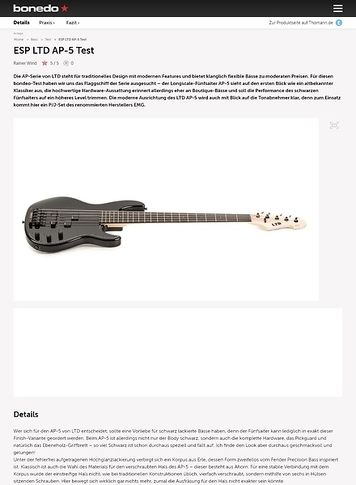 Bonedo.de ESP LTD AP-5 Bonedo.de ESP LTD AP-5