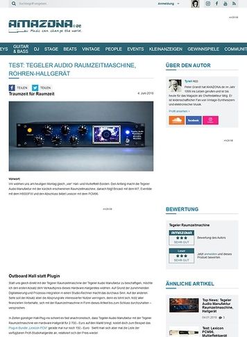 Amazona.de Tegeler Audio Manufaktur Raumzeitmaschine Amazona.de Tegeler Audio Manufaktur Raumzeitmaschine