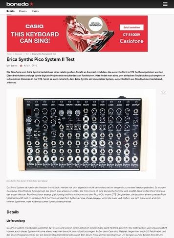 Bonedo.de Erica Synths Pico System Bonedo.de Erica Synths Pico System