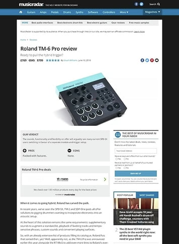 MusicRadar.com Roland TM-6 Pro MusicRadar.com Roland TM-6 Pro