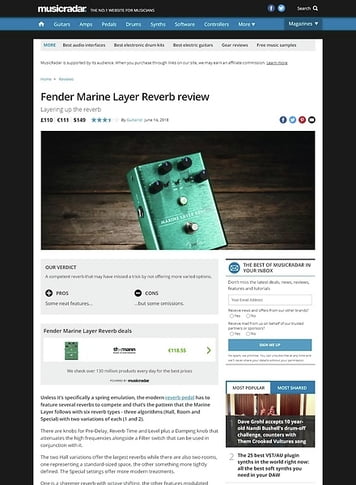 MusicRadar.com Fender Marine Layer Reverb MusicRadar.com Fender Marine Layer Reverb