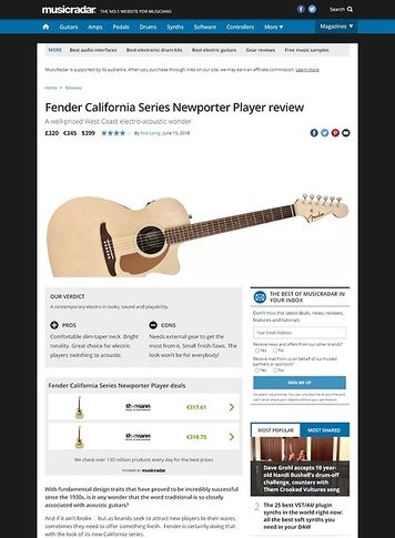MusicRadar.com Fender California Series Newporter Player MusicRadar.com Fender California Series Newporter Player