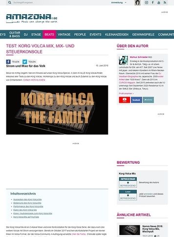 Amazona.de Korg Volca Mix Amazona.de Korg Volca Mix