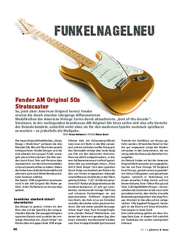 Gitarre & Bass Fender AM Original 50s Stratocaster Gitarre & Bass Fender AM Original 50s Stratocaster