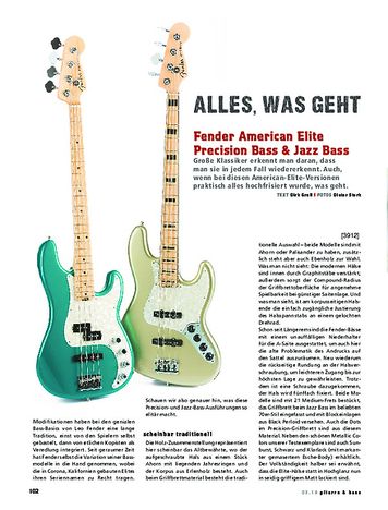 Gitarre & Bass Fender American Elite Precision Bass & Jazz Bass Gitarre & Bass Fender American Elite Precision Bass & Jazz Bass
