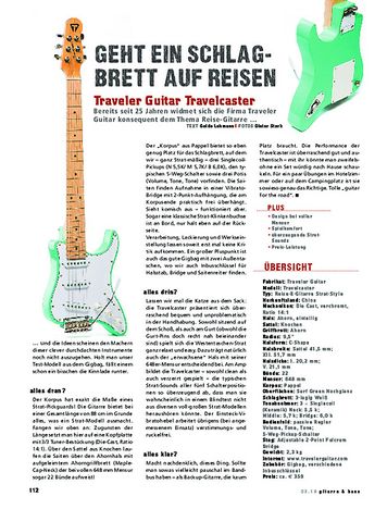 Gitarre & Bass Traveler Guitar Travelcaster Gitarre & Bass Traveler Guitar Travelcaster